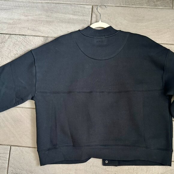 NWT Nuuds Black Alumni Jacket - Preppy Vintage Streetwear Casual Athleisure Cozy - Picture 10 of 14